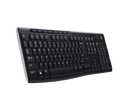 Tipkovnica LOGITECH K270, brezžična, črna, Unifying receiver USB