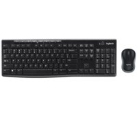 Tipkovnica + miš LOGITECH MK270 Wireless Desktop, bežična, črna, USB