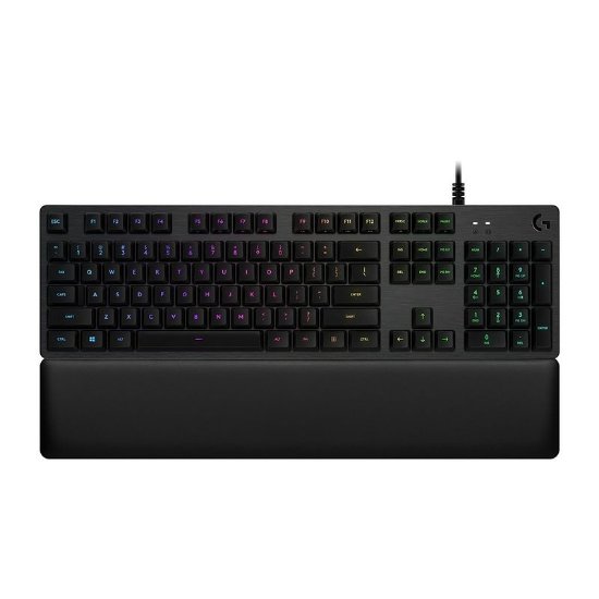 Tipkovnica LOGITECH Gaming G513 Carbon, RGB, mehanička, GX Brown Tactile, US layout, črna
