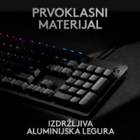 Tipkovnica LOGITECH Gaming G513 Carbon, RGB, mehanička, GX Brown Tactile, US layout, črna