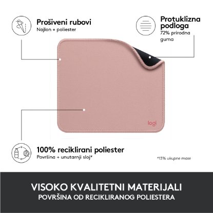 Podloga za miško, LOGITECH Studio, soft, roza