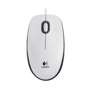 Miška LOGITECH M100, USB, bela