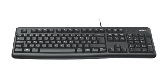 Tipkovnica LOGITECH K120, črna, OEM, USB
