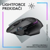 MiškaLOGITECH Gaming G502 X Plus RGB, optični, 25000dpi, brezžična, črna, USB