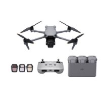 Dron DJI Air 3S Fly More Combo (DJI RC-N3), 4K UHD kamera, 3-axis gimbal, vreme leta do 45min, upravljanje daljinskim upravljačem, sivi