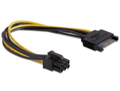 Adapter DELOCK, 15-pin SATA na 6-pin PCI-E, za VGA