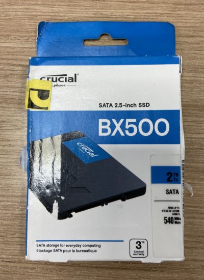 OPEN BOX - SSD 2TB CRUCIAL BX500, CT2000BX500SSD1, SATA 3, 2.5", maks do 540/500 MB/s
