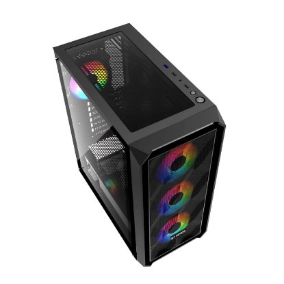 Ohišje BIT FORCE PALADIN CF-4, MIDI, ATX, RGB, črno, window, bez napajalnika