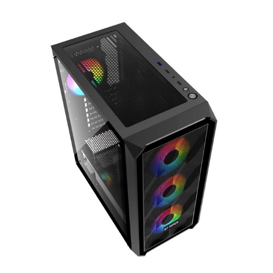 Ohišje BIT FORCE PALADIN CF-4, MIDI, ATX, RGB, črno, window, bez napajalnika