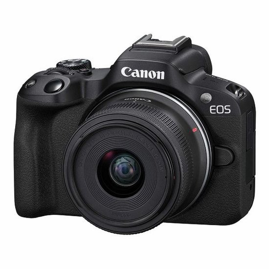 Digitalni fotoaparat CANON EOS R50 + RF-S 18-45mm f/4.5-6.3 IS STM, 24,2 Mp, 4K Ultra HD, črni