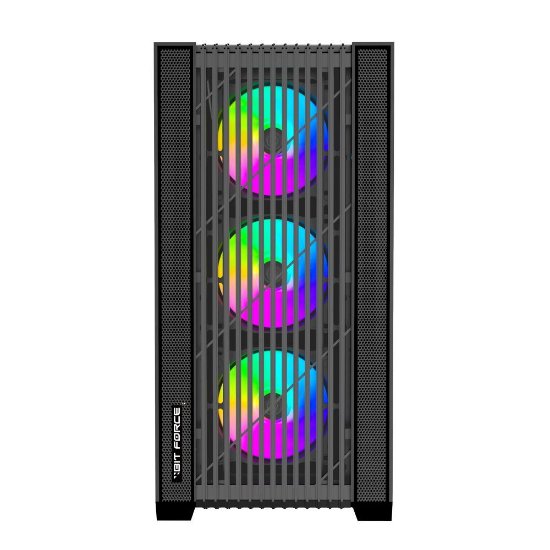 Kućište BIT FORCE Hercules ARGB-C-TM4, MIDI, E-ATX, window, crno, bez napajanja