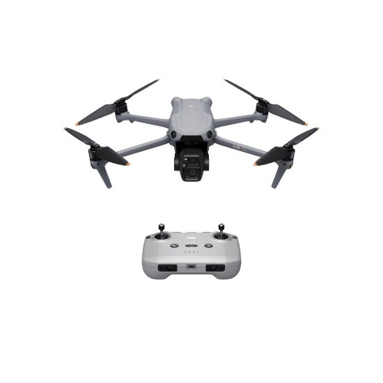 Dron DJI Air 3S (DJI RC-N3), 4K UHD kamera, 3-axis gimbal, vreme leta do 45min, upravljanje daljinskim upravljačem, sivi