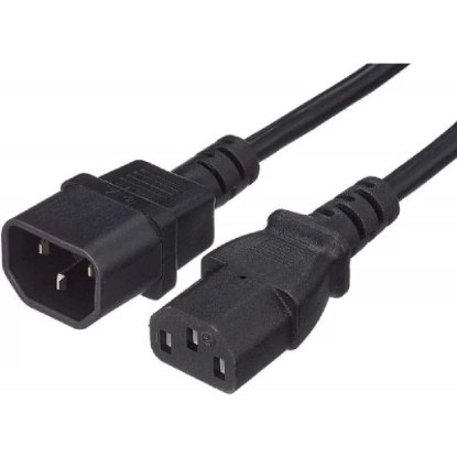 Kabel za napajanje MANHATTAN C13 (Ž) na C14 (M), crni, 5m