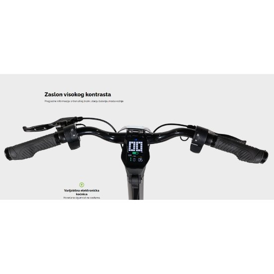 Električni skiro MS ENERGY Flare, autonomija do 60km, hitrost 25km/h, kolesa 10", črni