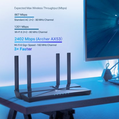 Usmerjevalnik TP-LINK Archer AX53, AX3000, WiFi 6, 4×LAN + WAN