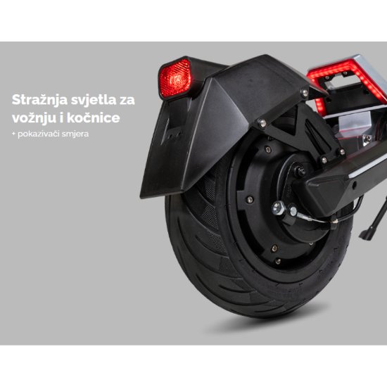 Električni skiro MS ENERGY Flare X, autonomija do 70km, hitrost 25km/h, kolesa 10", sivi