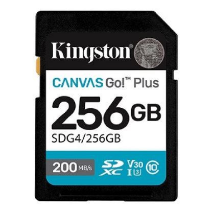 Pomnilniška kartica KINGSTON Canvas Go! Plus SDG4/256GB, SDXC 256GB, Class 10, UHS-I