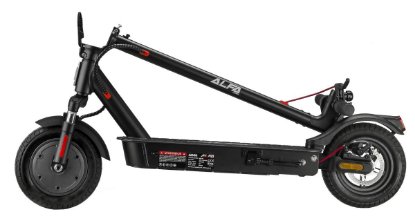 Električni skiro ALFA E-POWER AS40, autonomija do 40km, hitrost 25km/h, kolesa 10˝, črni