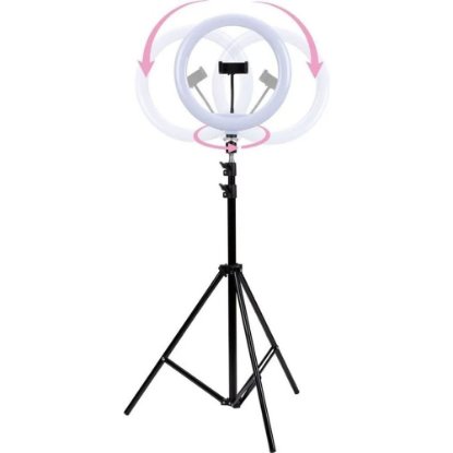 Stativ GRUNDIG LED Ring Light XXL, sa svjetlosnim prstenom, 120 LED dioda, do 195cm, crni