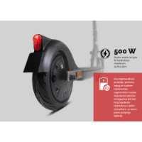 Električni skiro MS ENERGY Urban 500, autonomija do 50km, hitrost 25km/h, kolesa 10", sivi