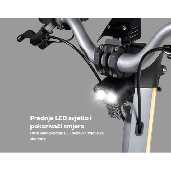 Električni skiro MS ENERGY Flare X, autonomija do 70km, hitrost 25km/h, kolesa 10", sivi