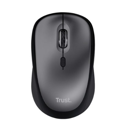 Miška TRUST Yvi+ Silent Wireless Mouse, optična, 1600dpi, brezžična, USB, črna