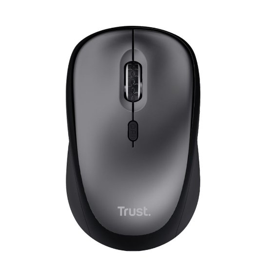 Miška TRUST Yvi+ Silent Wireless Mouse, optična, 1600dpi, brezžična, USB, črna