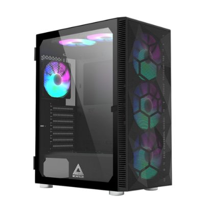 Ohišje MONTECH X3 Mesh, prozor, RGB, ATX, črno