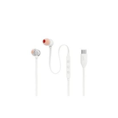 slušalke JBL Tune 310C, USB-C, in-ear, bele