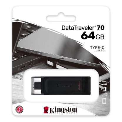 USB ključek-C FLASH DRIVE, 64 GB, KINGSTON DT70/64GB, črni