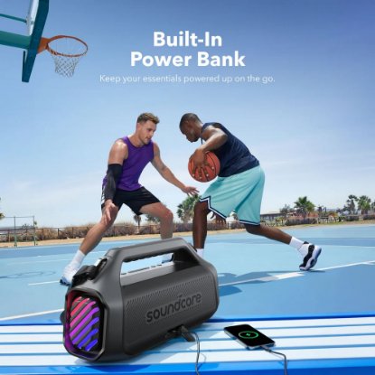 Zvočnik ANKER SoundCore Boom 2 Plus, BT, 140W, vodoodporen, powerbank, črn