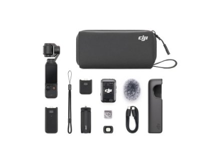 Gimbal stabilizator/kamera DJI Osmo Pocket 3 Creator Combo, 4K 120FPS, 3-osni stabilizator, črne barve