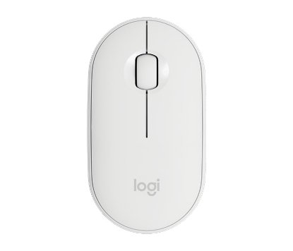 Miš LOGITECH M350 Pebble, optički, bežični, bijeli, USB