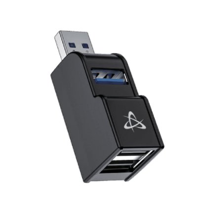 Adapter SBOX H-606, USB-A (M) na 3-portni USB-A (Ž), črni