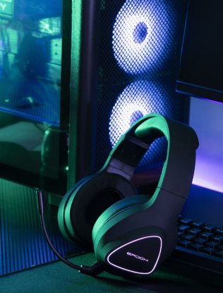slušalke EPOCH Nix, RGB, brezžične, črne