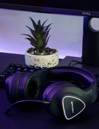 slušalke EPOCH Nix, RGB, brezžične, črne