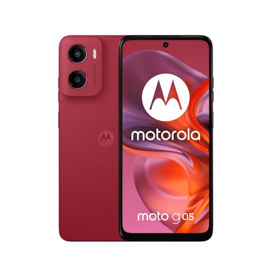 Pametni telefon MOTOROLA G05, 6,67", 4GB, 128GB, Android 15, crveni