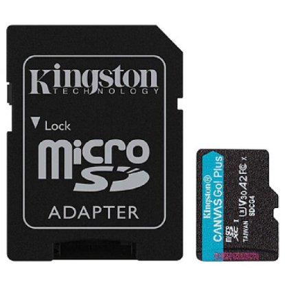 Pomnilniška kartica KINGSTON Canvas Go! Plus microSD SDCG4/256GB, SDXC, Class 10, UHS-I + adapter