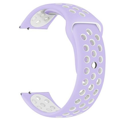 Pašček BELINE Sport Silicone 22mm, beli-ljubičasti