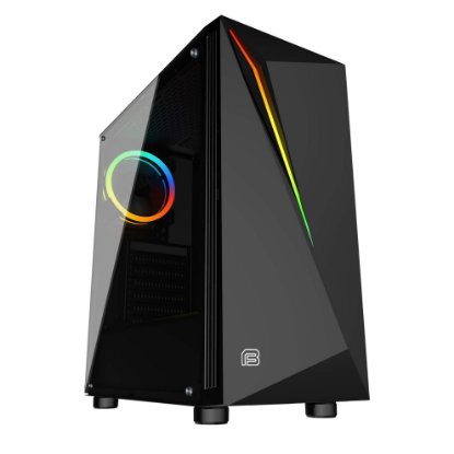 Ohišje BIT FORCE RIPPER RGB-2, MIDI, ATX, window, črno, bez napajalnika
