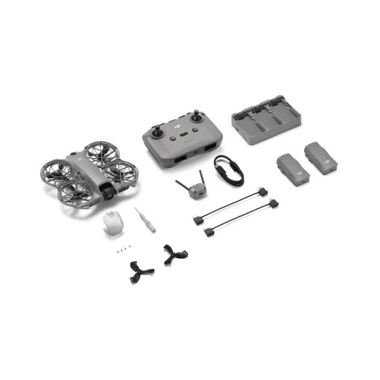 Dron DJI Neo 2 Fly More Combo, 4K kamera, 2-osni gimbal, čas leta do 19 min, siv