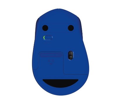 Miška Logitech M330 Silent plus, optični, 1000dpi, brezžična, modra, USB