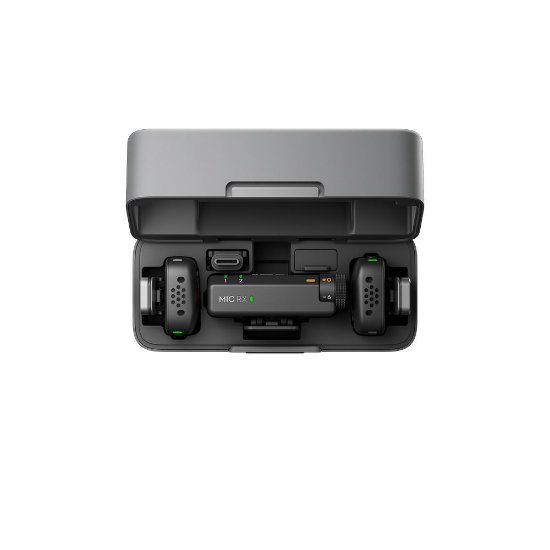Mikrofon DJI Mic Mini (2 TX + 1 RX + polnilni etui), brezžični, črn
