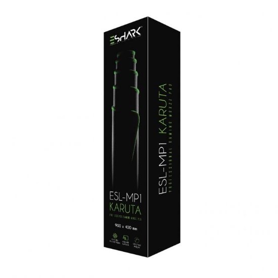 Podloga za miško WHITE SHARK Karuta XL Premium Line, črna