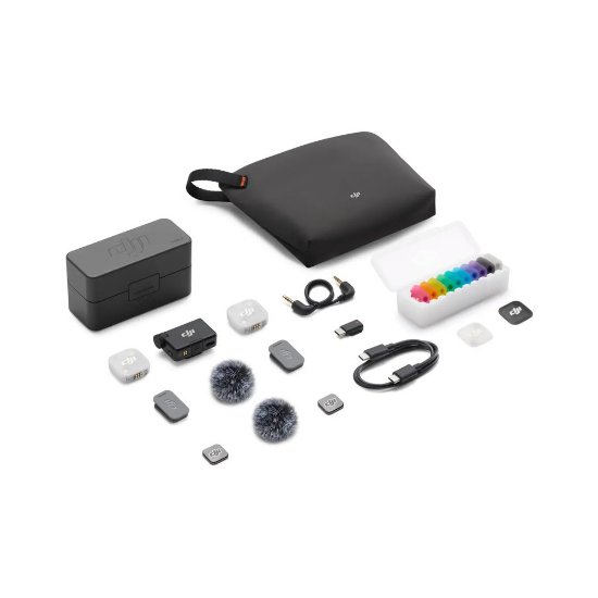 Mikrofon DJI Mic Mini 2, 2 odašiljača, 1 prijemnik, kutija za punjenje, crni