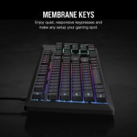 Tipkovnica CORSAIR K55 Core RGB, US Layout, USB, črna