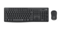 Tipkovnica + miška LOGITECH MK295 Silent Wireless Combo, brezžična, črna, USB