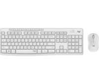 Tipkovnica + miška LOGITECH MK295 Silent Wireless Combo, brezžična, bela, USB