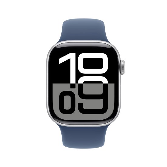 Pametna ura APPLE Watch S10 GPS, 42mm Silver Alu Case with Denim Sport Band - M/L