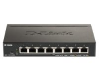 Preklopnik D-LINK DGS-1100-08PV2, spletno upravljan, gigabitni PoE preklopnik, 10/100/1000 Mbps, kovinsko ohišje, 8-portni